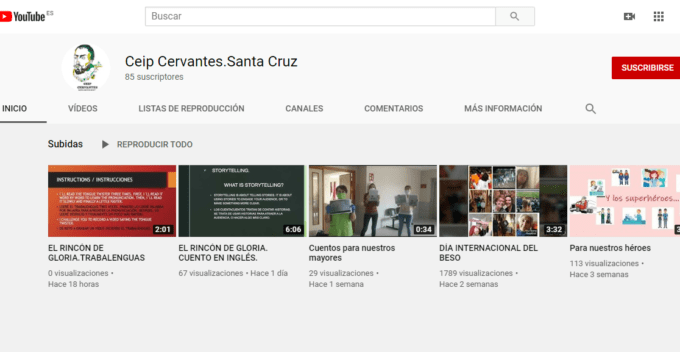  El Colegio Cervantes de Santa Cruz de Mudela crea un canal educativo en YouTube