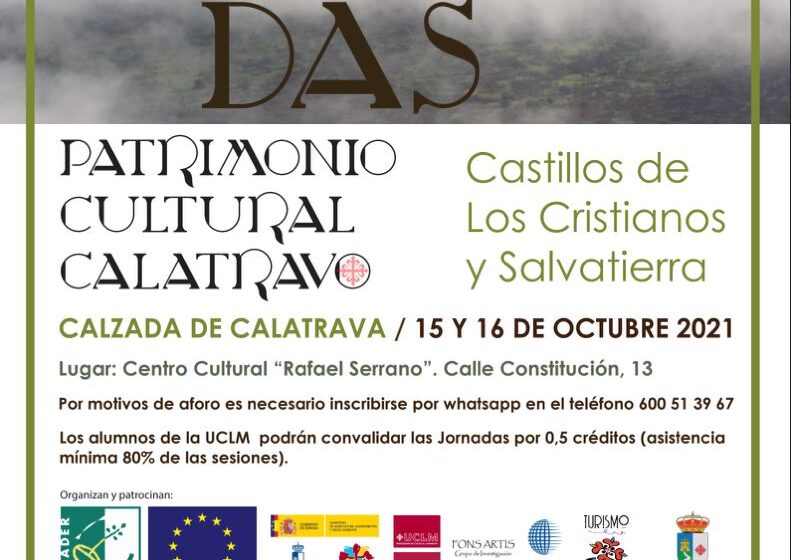  Calzada de Calatrava celebrará en octubre sus primeras “Jornadas de Patrimonio Cultural Calatravo, Castillos de los Cristianos y Salvatierra”
