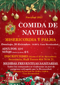  Comida de Navidad de la Hermandad Misericordia y Palma Domingo, 26 de diciembre