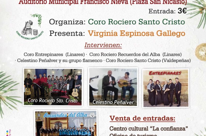  El Coro Rociero Santo Cristo de Valdepeñas organiza el tradicional Festival de Villancicos