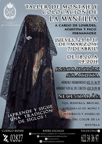  La vocalía de Culto y Patrimonio de la Hermandad de Nuestra Señora de la Soledad organiza unas jornadas de la Mantilla