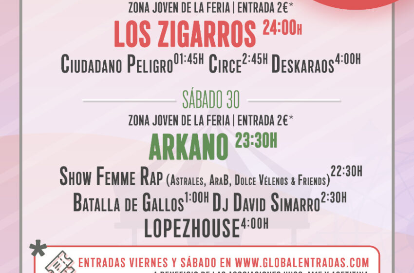  Festivaldepeñas 2022 lanza la venta anticipada para Los Zigarros y Arkano