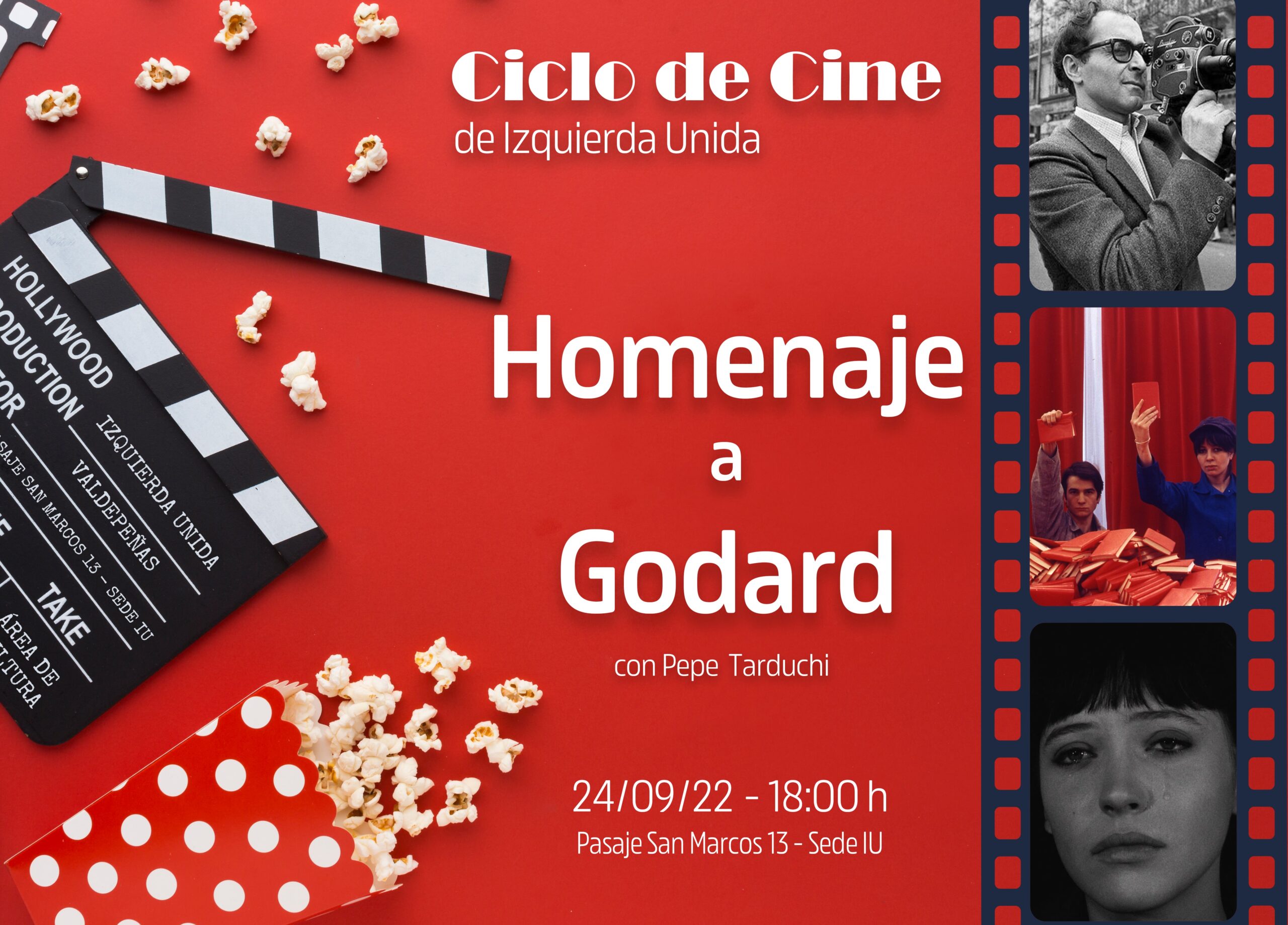  Vuelve el Ciclo de Cine de IU Valdepeñas con “Homenaje a Godard”