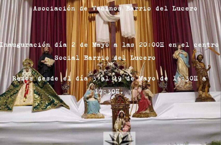  El Centro Social del Lucero acoge desde mañana la Cruz de Mayo de la AVV Lucero