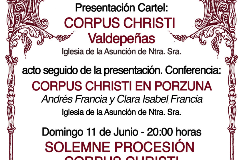  Actos a celebrar en Valdepeñas con motivo de la festividad del Corpus Christi