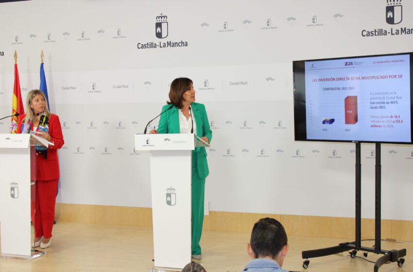  El Gobierno de García-Page da un nuevo impulso a las inversiones de la provincia de Ciudad Real con una cifra récord de 155,4 millones de euros