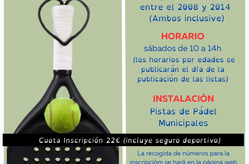  El Ayuntamiento de Manzanares amplía su oferta de escuelas deportivas con voleibol y pádel.