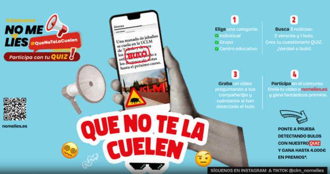  El Gobierno de Castilla-La Mancha promueve una nueva edición del concurso ‘No me Líes’ para luchar contra la desinformación, bulos y fake news