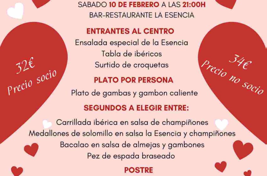  La AVV Lucero celebrará el amor con su Gran Cena de Enamorados