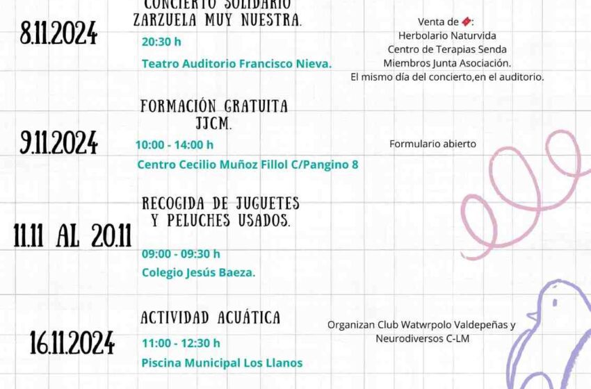  Actividades acuáticas, concierto, mercadillo y formación, entre las actividades de Neurodiversos