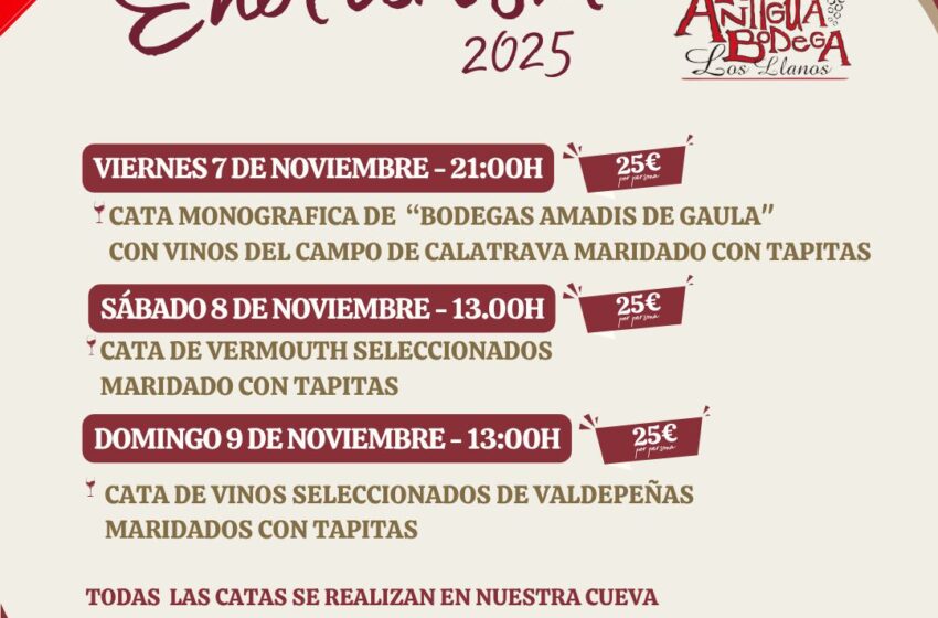  Valdepeñas impulsa el enoturismo con un ciclo de catas y maridajes en La Antigua Bodega Los Llanos