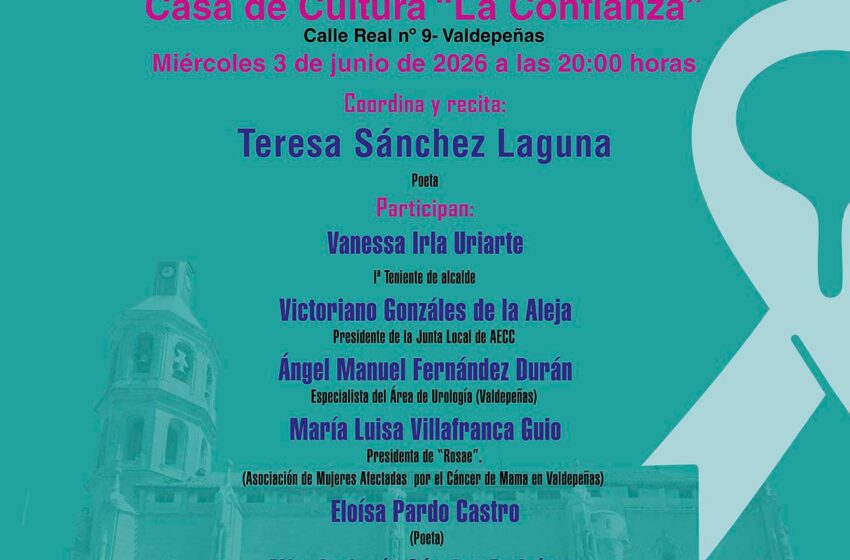  Valdepeñas acoge el tercer recital del I Festival Nacional de Poesía ‘PROSVIDA’ contra el cáncer de próstata