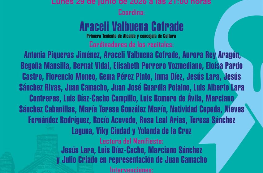 Aldea del Rey sella el broche de oro del I Festival Nacional de Poesía PROSVIDA frente al cáncer de próstata