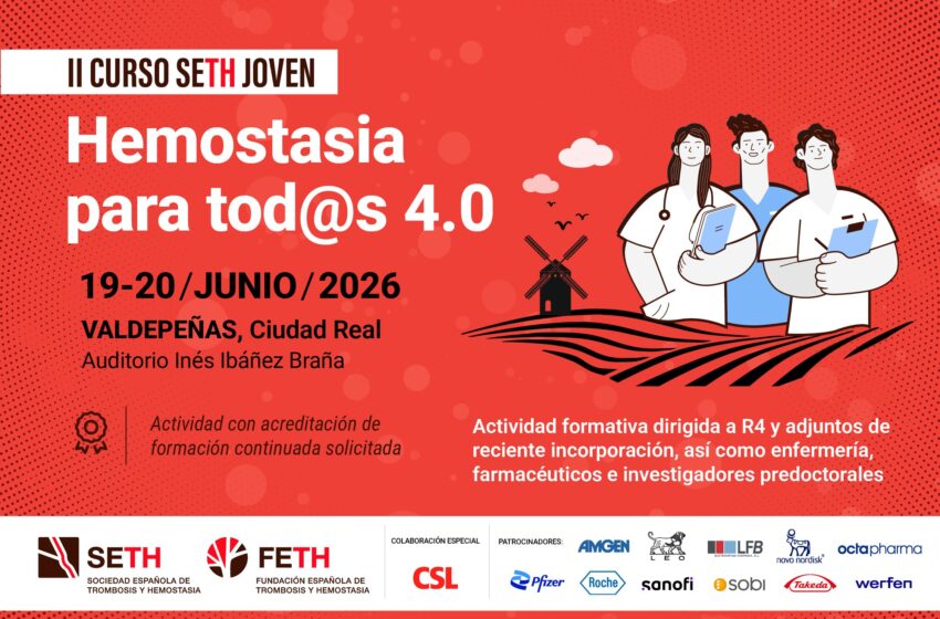  Valdepeñas acogerá el II Curso SETH Joven «Hemostasia para tod@s 4.0»