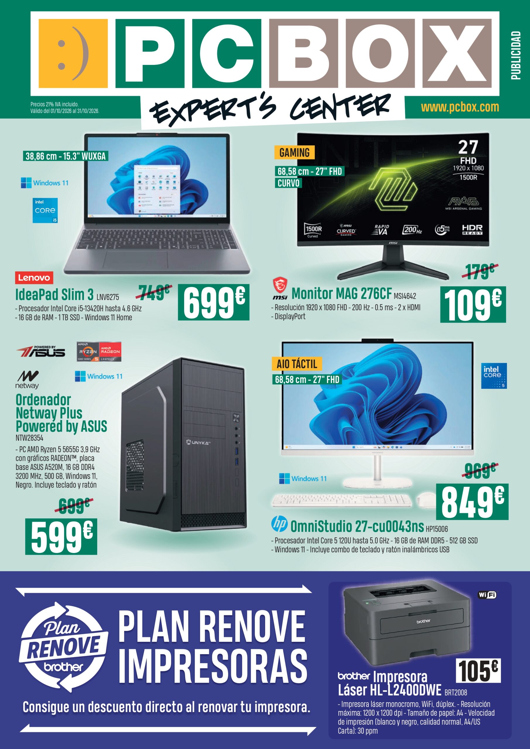 PC Box Valdepeñas llega a octubre con nuevas ofertas en equipos ...