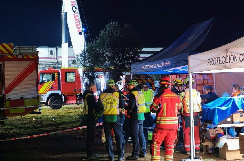  Protección Civil Valdepeñas despliega un dispositivo en el accidente ferroviario de Urda