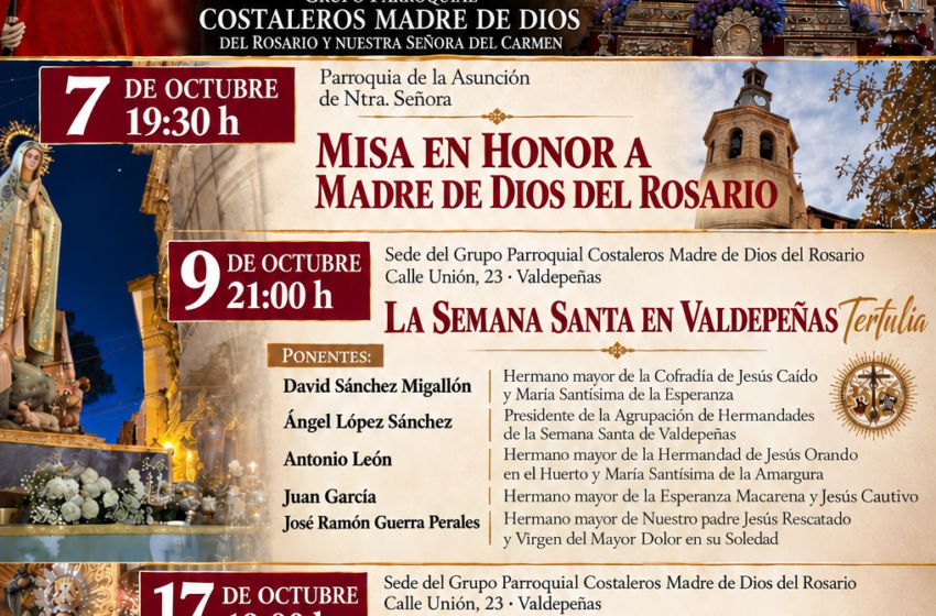  El grupo parroquial de costaleros anuncia la celebración de distintos actos